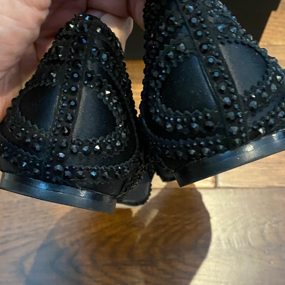 Badgley Mischka Black GIGI EmbellishedFlats - Picture 6 of 8